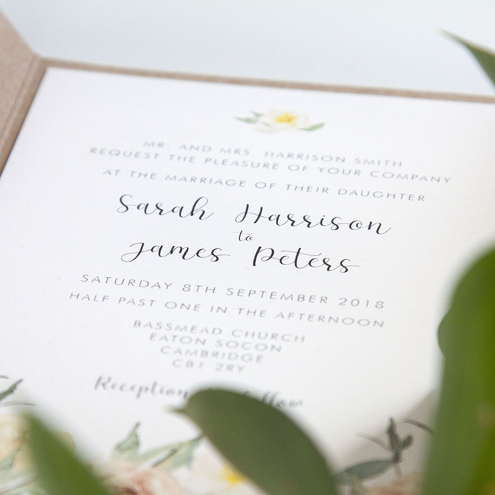 'Dahlia Rose' Gatefold Invite