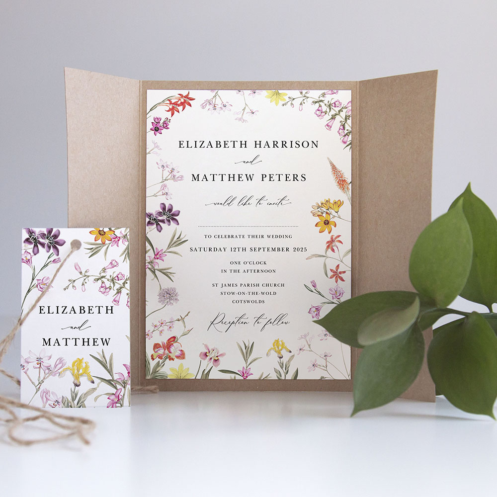 'Wild Botanical' Gatefold Invite Sample