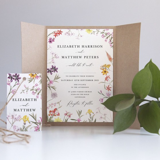 'Wild Botanical' Gatefold Invite Sample