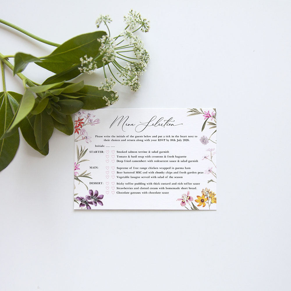 'Wild Botanical' Gatefold Invite Sample