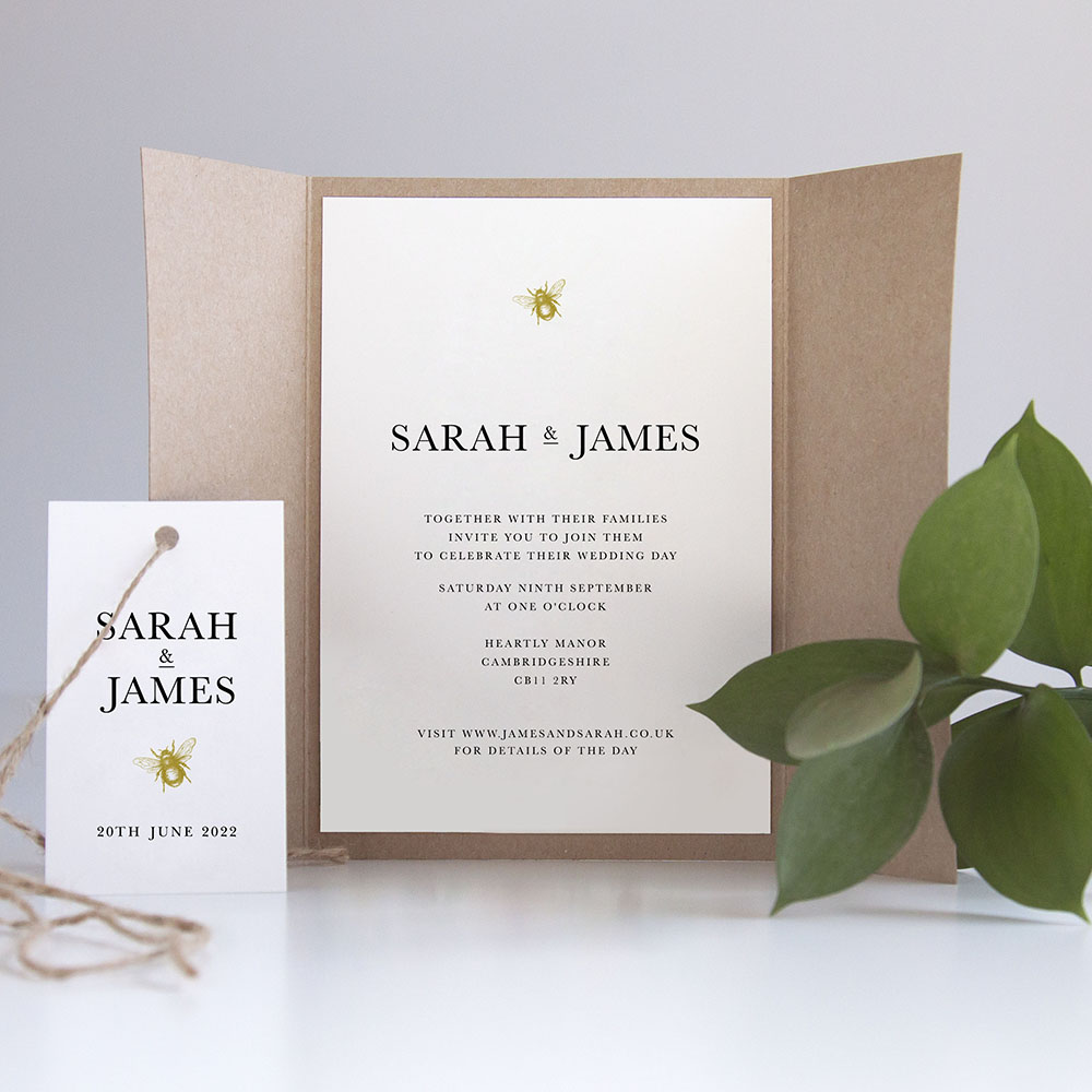 'Bumble Bee' Gatefold Invite