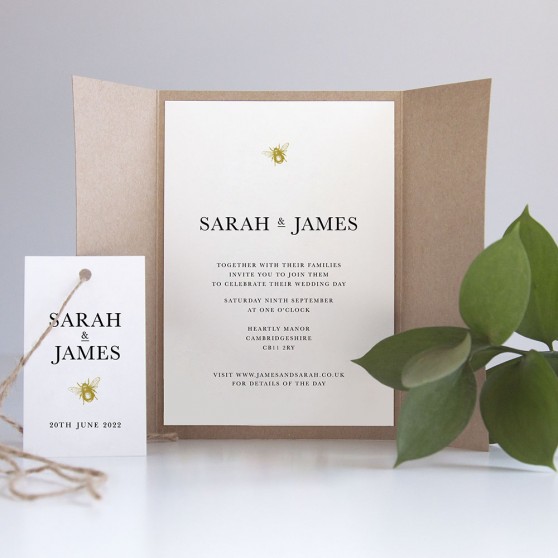 'Bumble Bee' Gatefold Invite Sample