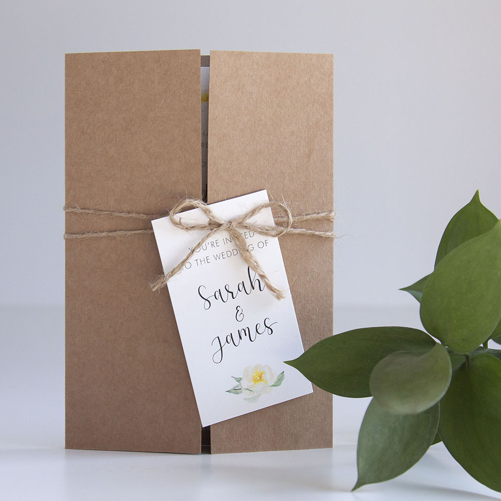 'Dahlia Rose' Gatefold Invite Sample