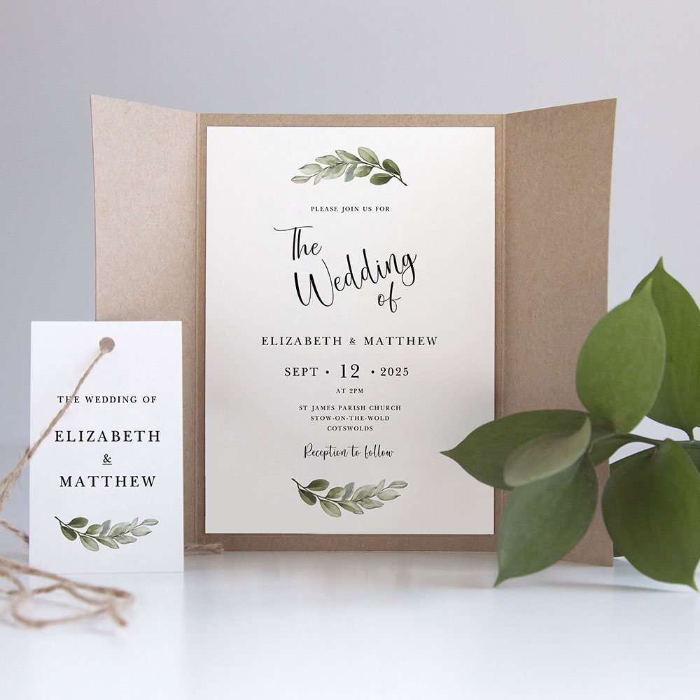 'Tuscany' Gatefold Wedding Invitation