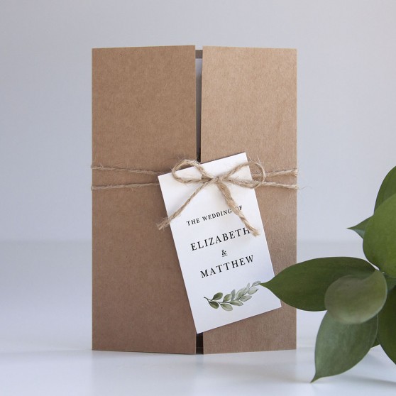 'Tuscany' Gatefold Wedding Invitation Sample