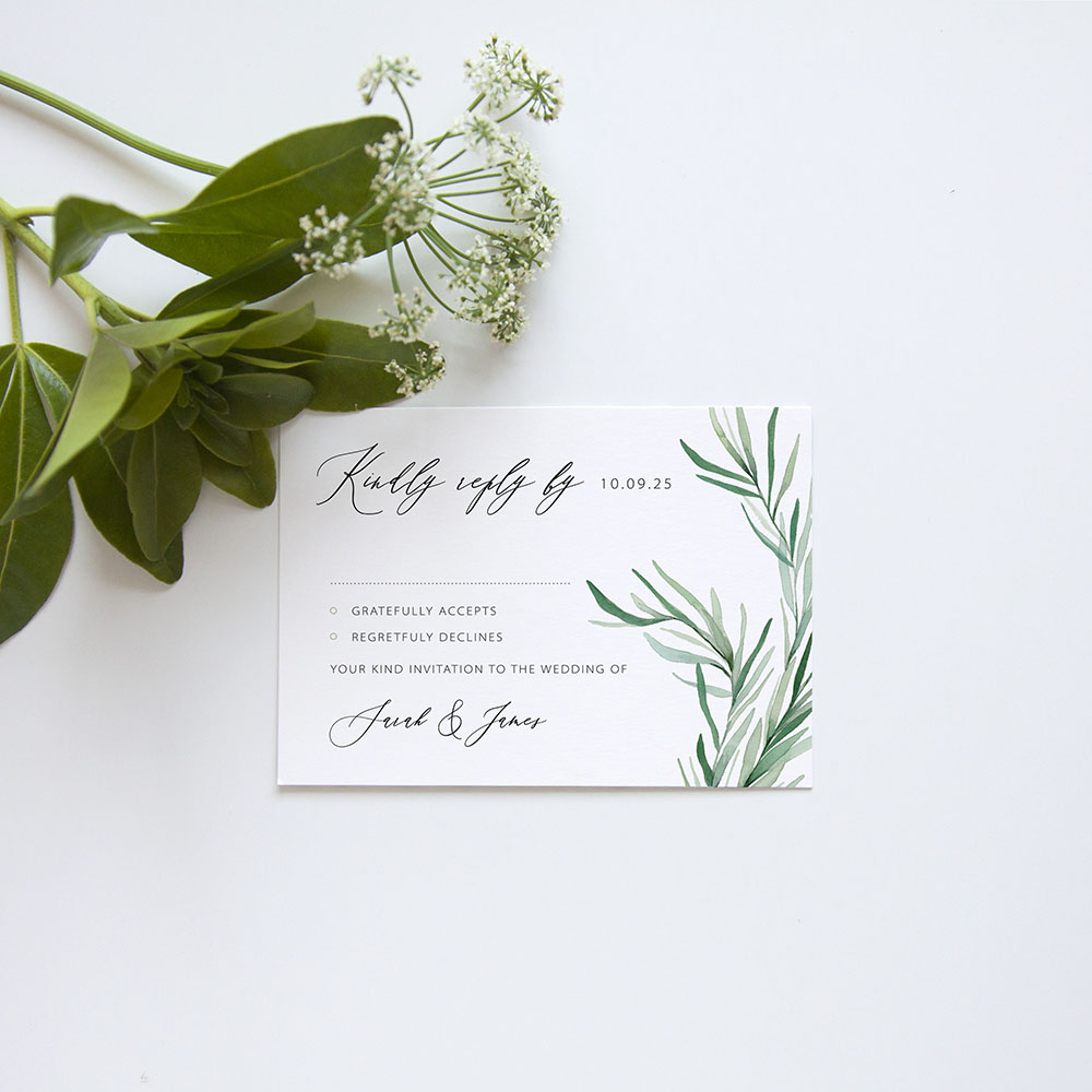 'Willow Eucalyptus' Gatefold Invite