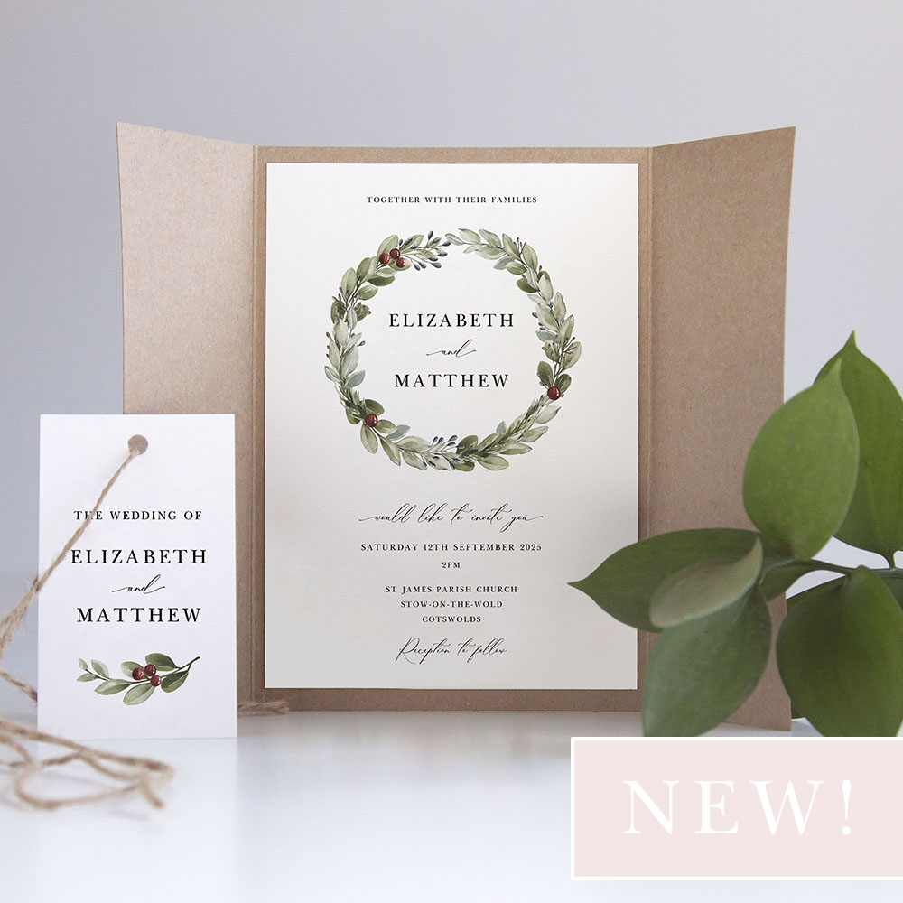 'Winter Berries' Gatefold Invite