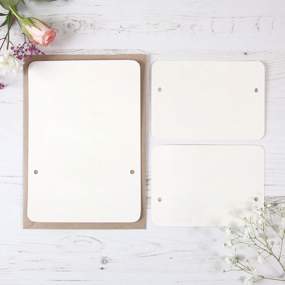 'Any Design' Hole-punched Wedding Invitation Sample