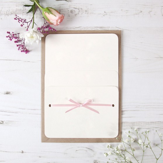 'Any Design' Hole-punched Wedding Invitation Sample