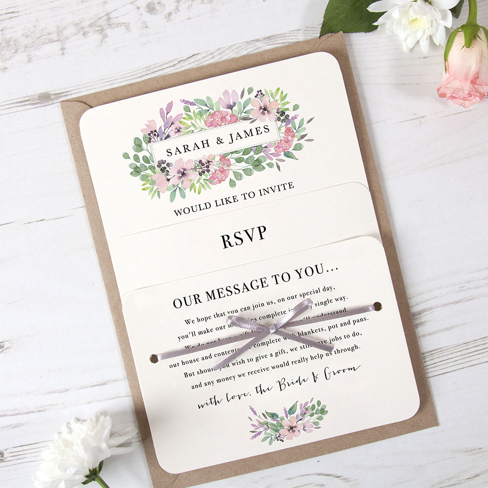 'Chloe' Hole-punched Wedding Invitation