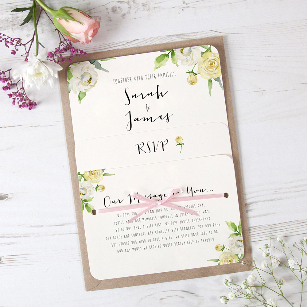 'Daphne' Hole-punched Wedding Invitation Sample