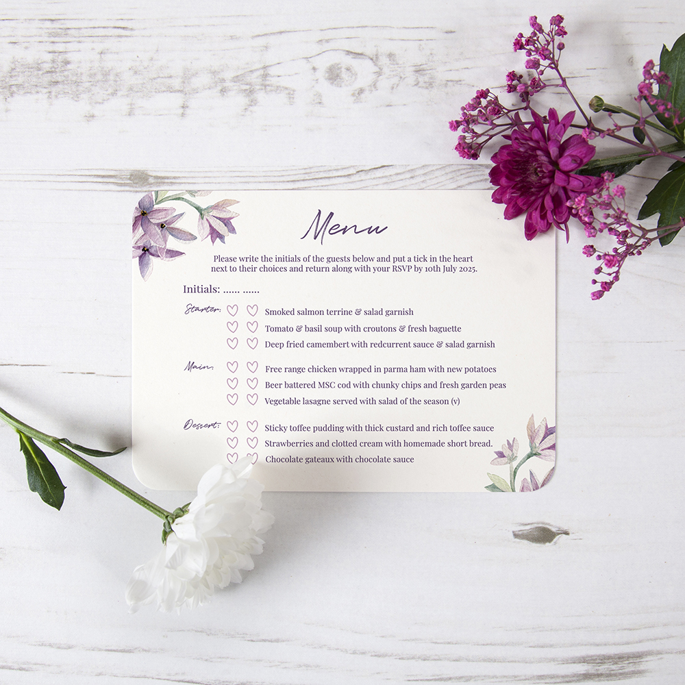 'Henrietta Dawn' Hole-punched Wedding Invitation 