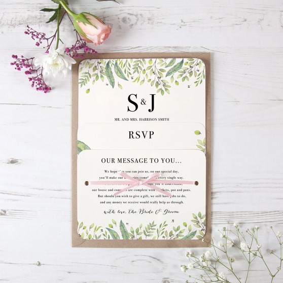 'Imogen' Hole-punched Wedding Invitation Sample