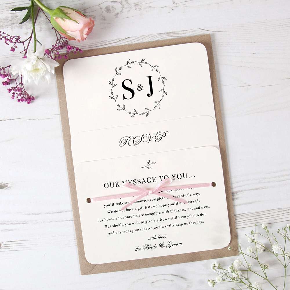 'Josephine' Hole-punched Wedding Invitation