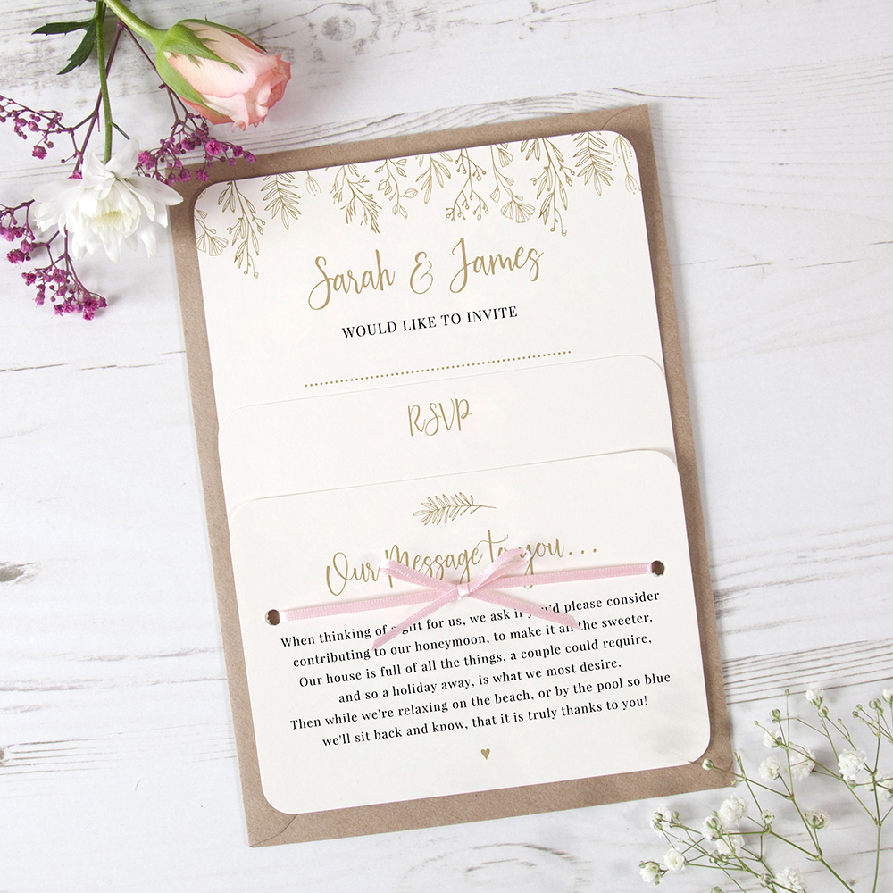 'Sophia' Hole-punched Wedding Invitation