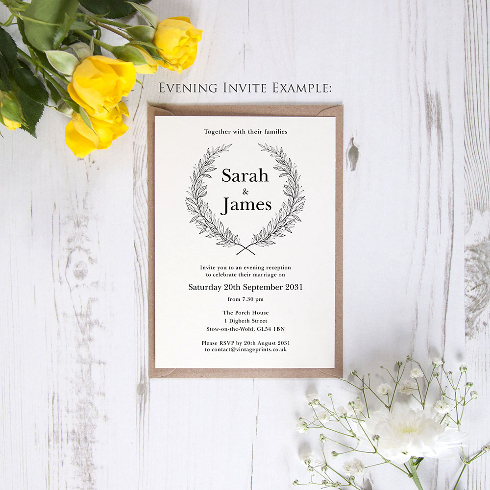 'Alice' Standard Wedding Invitation Sample