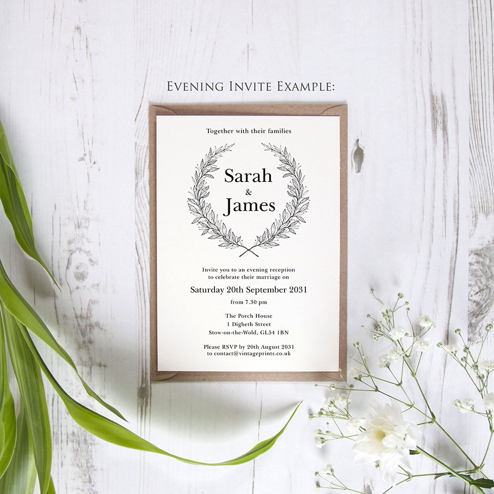 'Alice' Standard Wedding Invitation