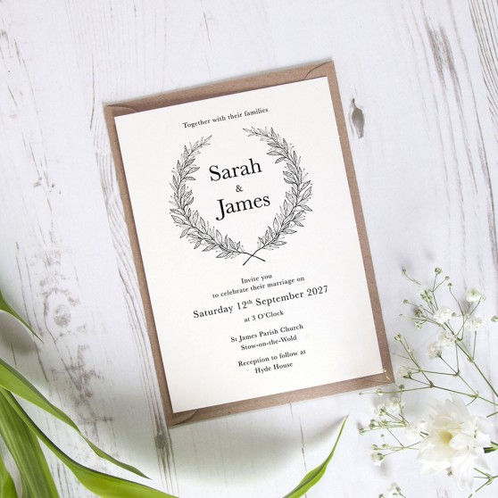 'Alice' Standard Wedding Invitation Sample