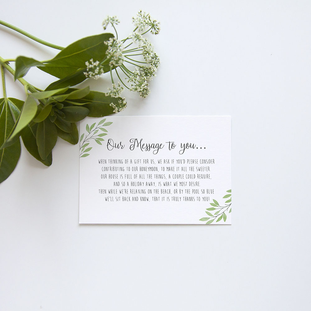 'Autumn Green' Standard Wedding Invitation