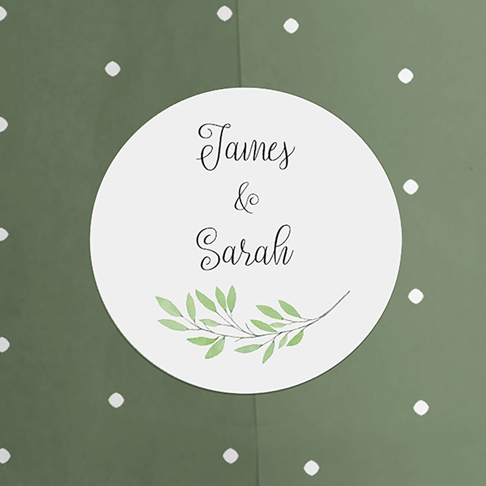 'Autumn Green' Standard Wedding Invitation