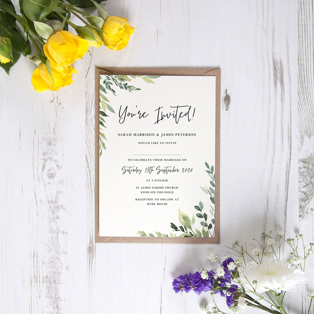 'Back to Nature' Standard Wedding Invitation