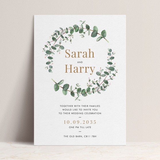 'Campagna Eucalyptus CP01' Standard Wedding Invitation