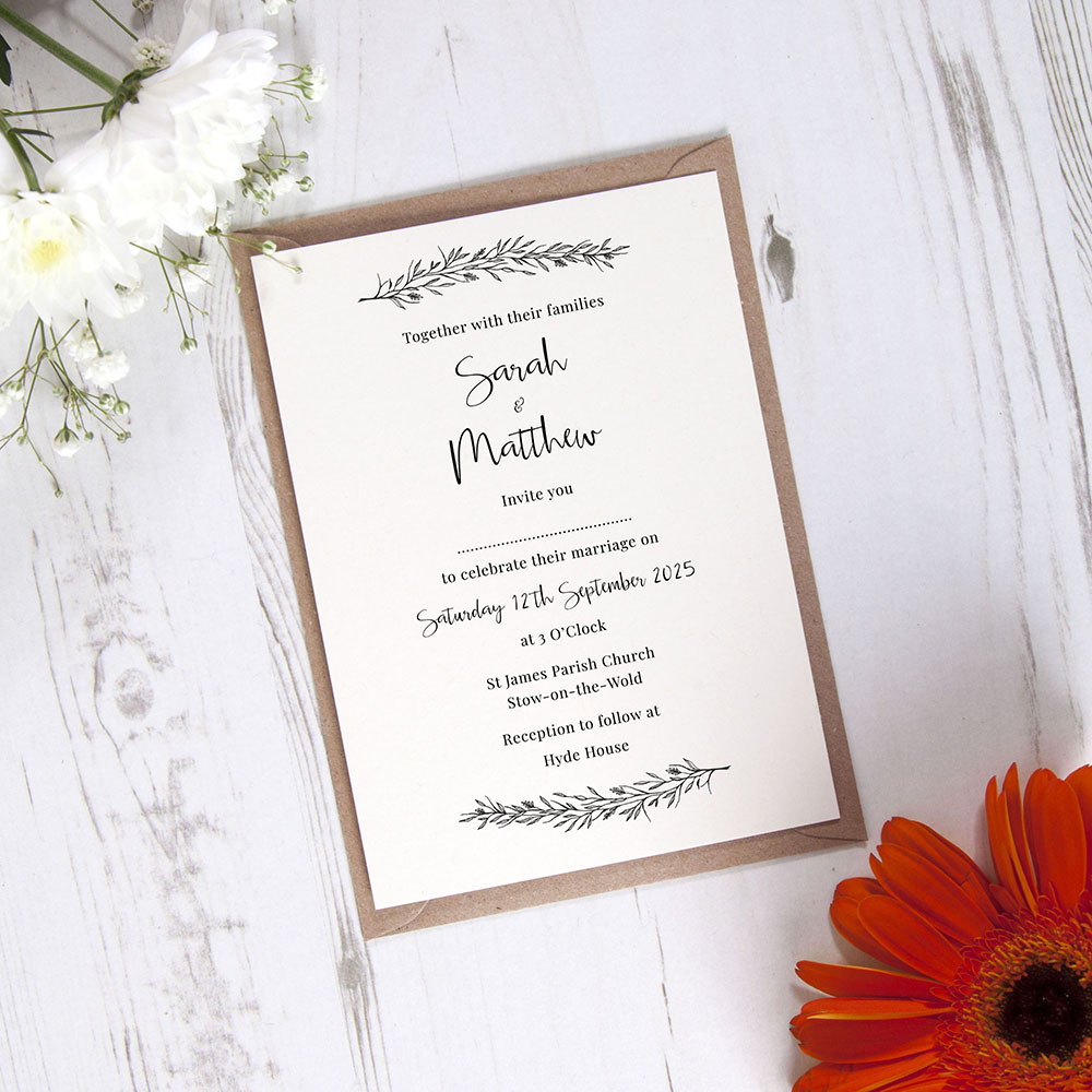 'Charlotte' Standard Wedding Invitation