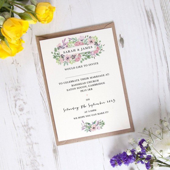 'Chloe' Standard Wedding Invitation Sample