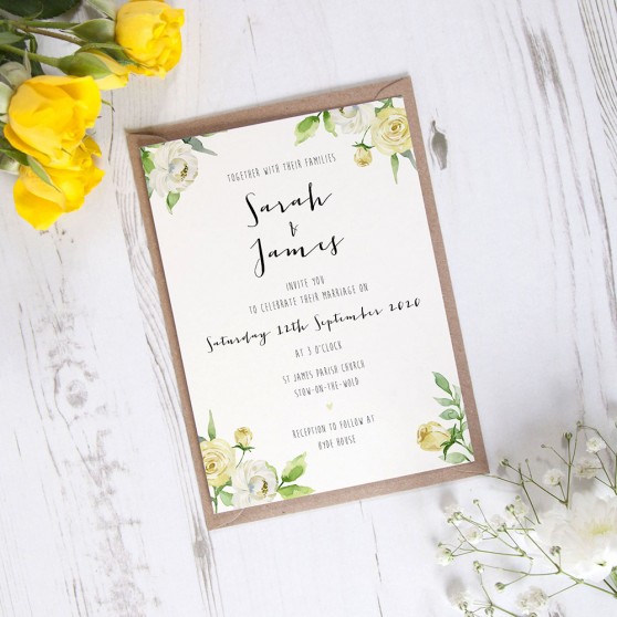 'Daphne' Standard Wedding Invitation Sample