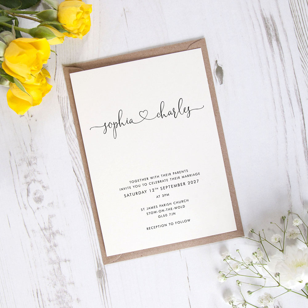 'Edward ED02' Standard Wedding Invitation