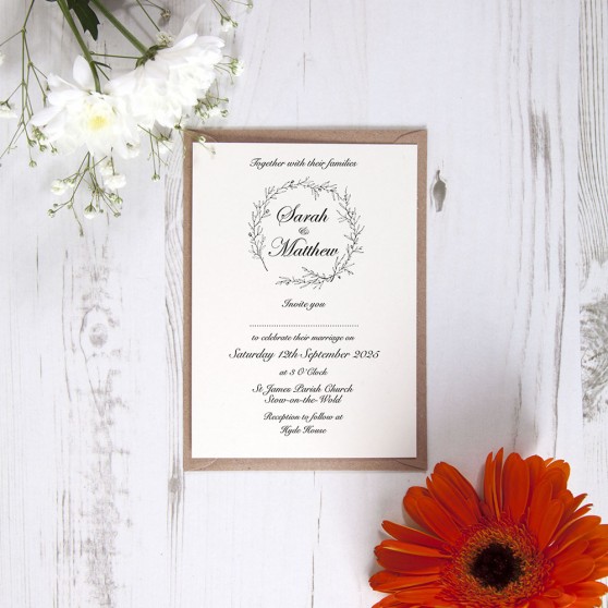 'Elizabeth' Standard Wedding Invitation Sample