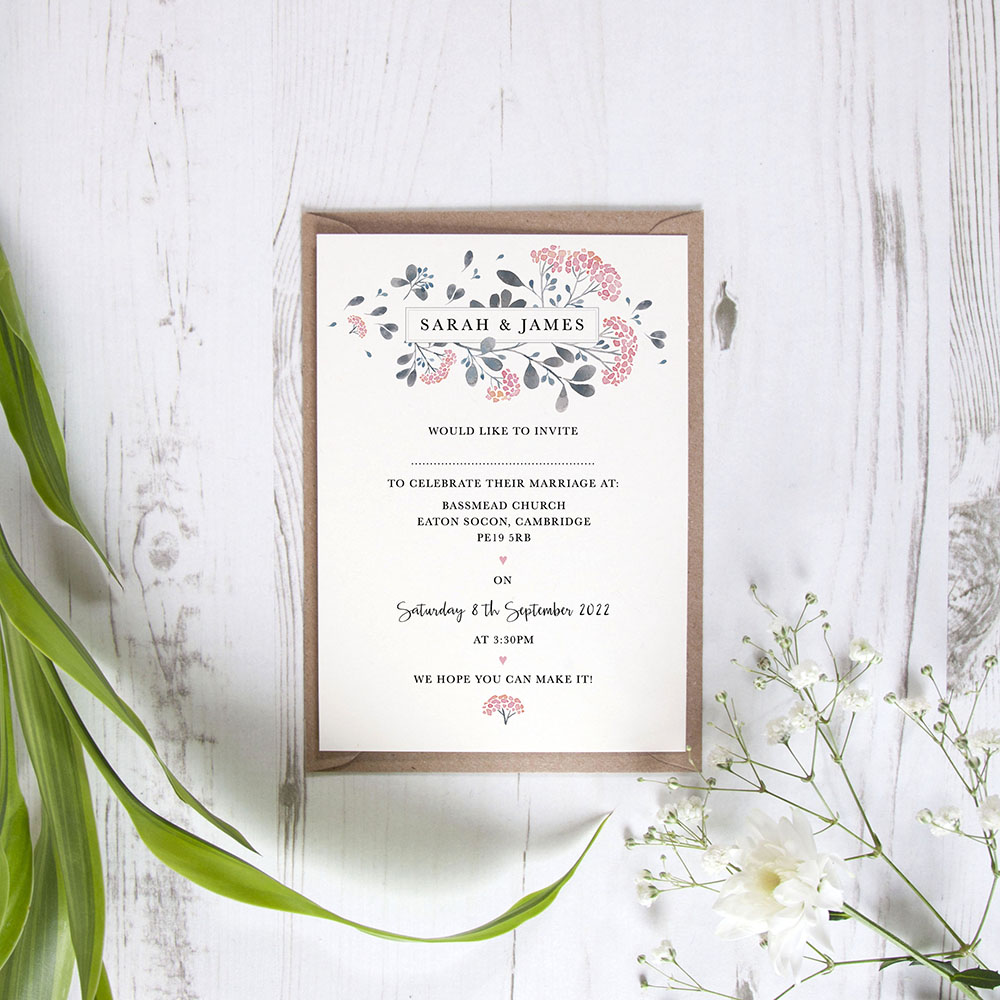 'Felicity' Standard Wedding Invitation Sample