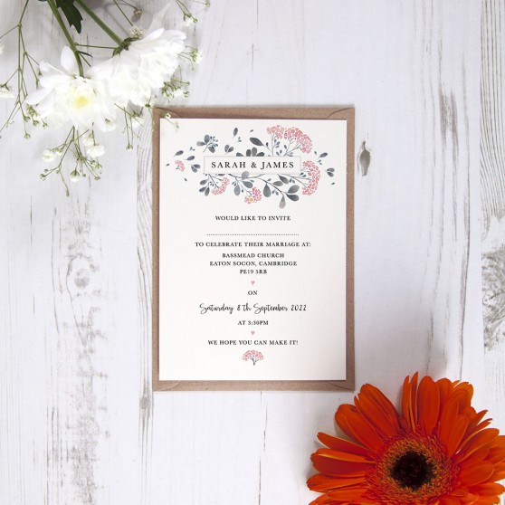 'Felicity' Standard Wedding Invitation Sample