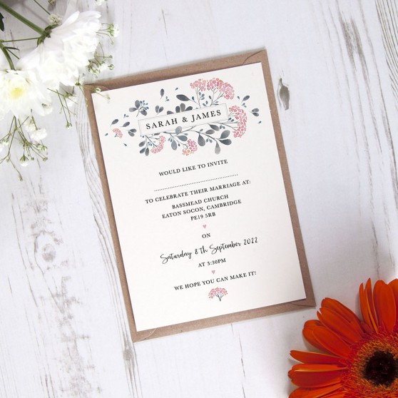 'Felicity' Standard Wedding Invitation Sample