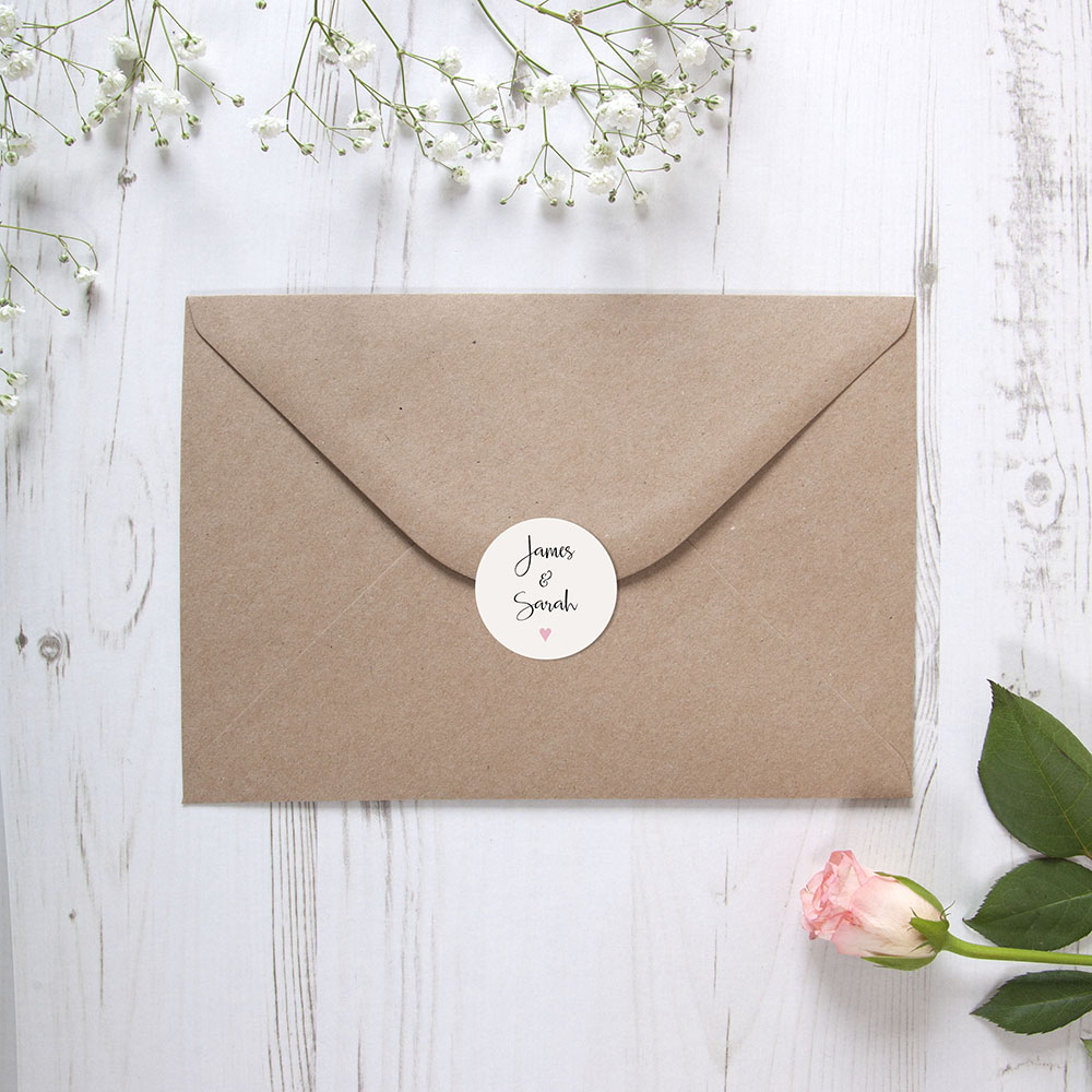 'Pink Heart Bunting' Standard Invite