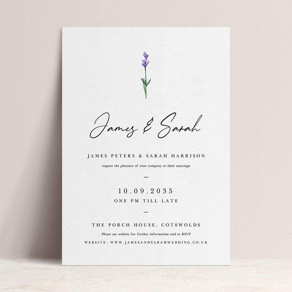 'Lavender' Standard Invite