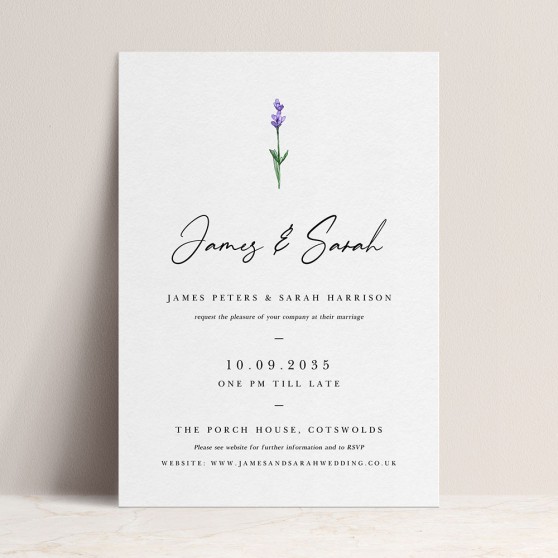 'Lavender' Standard Invite