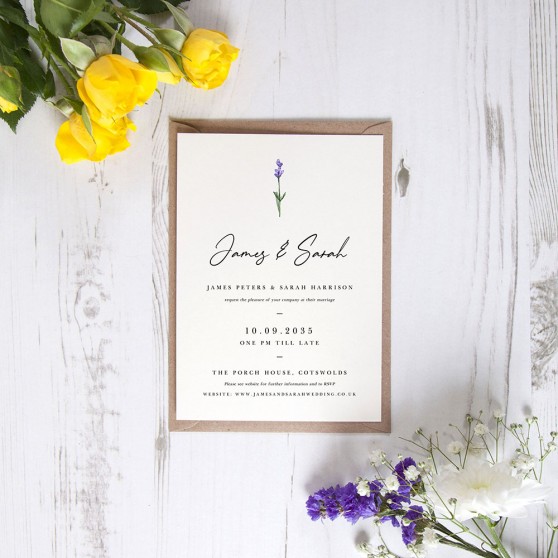 'Lavender' Standard Invite Sample