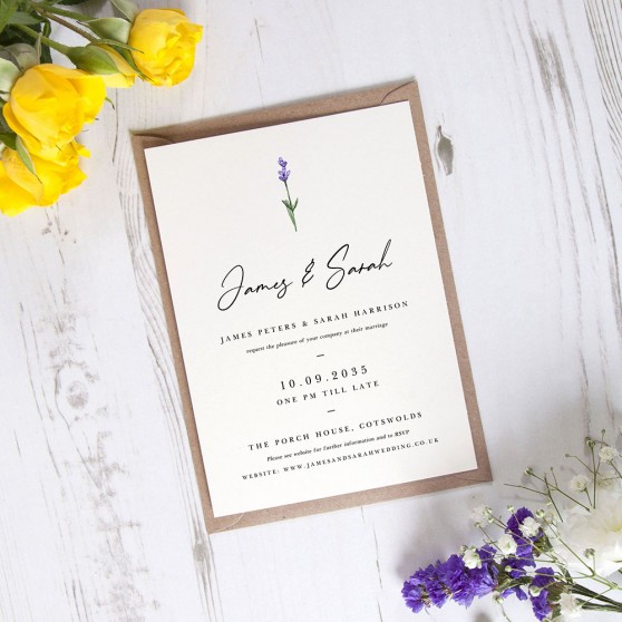'Lavender' Standard Invite Sample