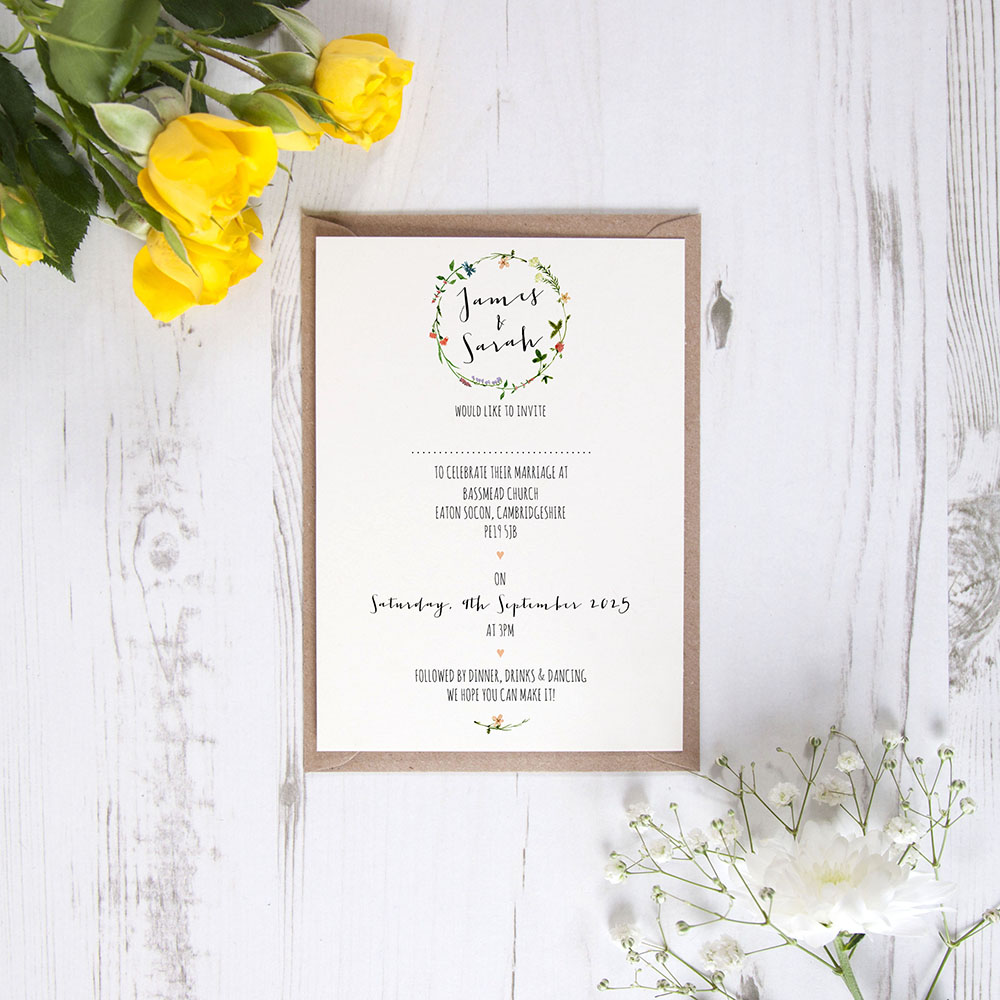 'Meadow Floral' Standard Invite Sample