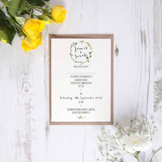 'Meadow Floral' Standard Invite Sample