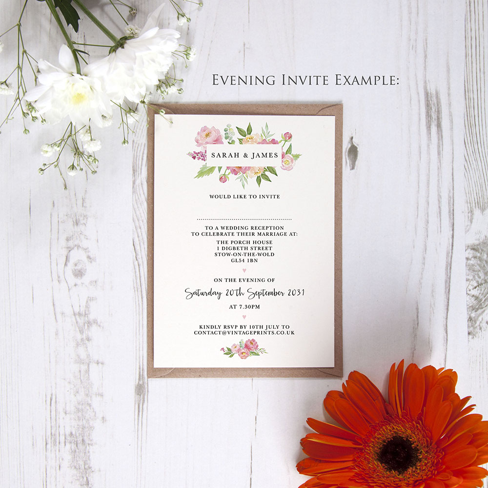 'Peony' Standard Invite Sample