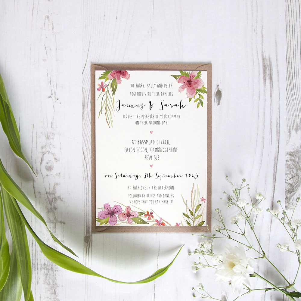 'Pretty in Pink' Standard Invite