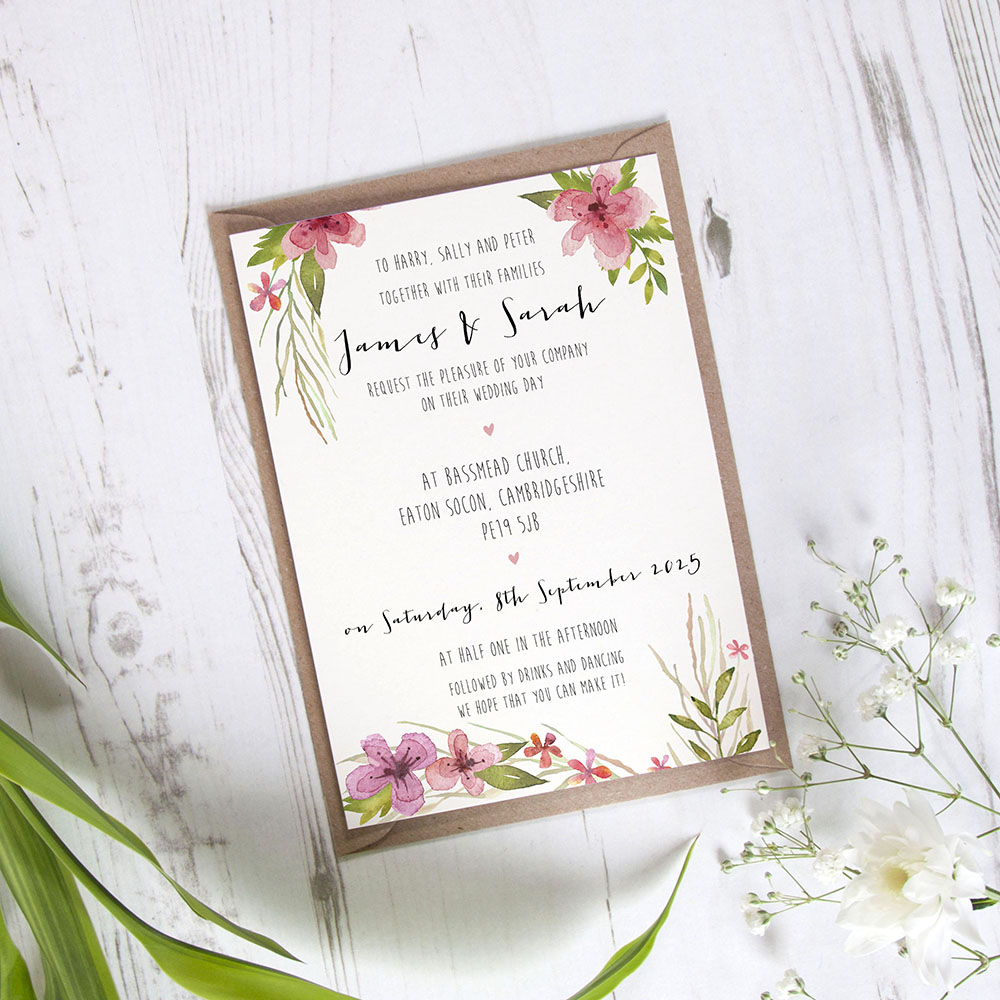 'Pretty in Pink' Standard Invite