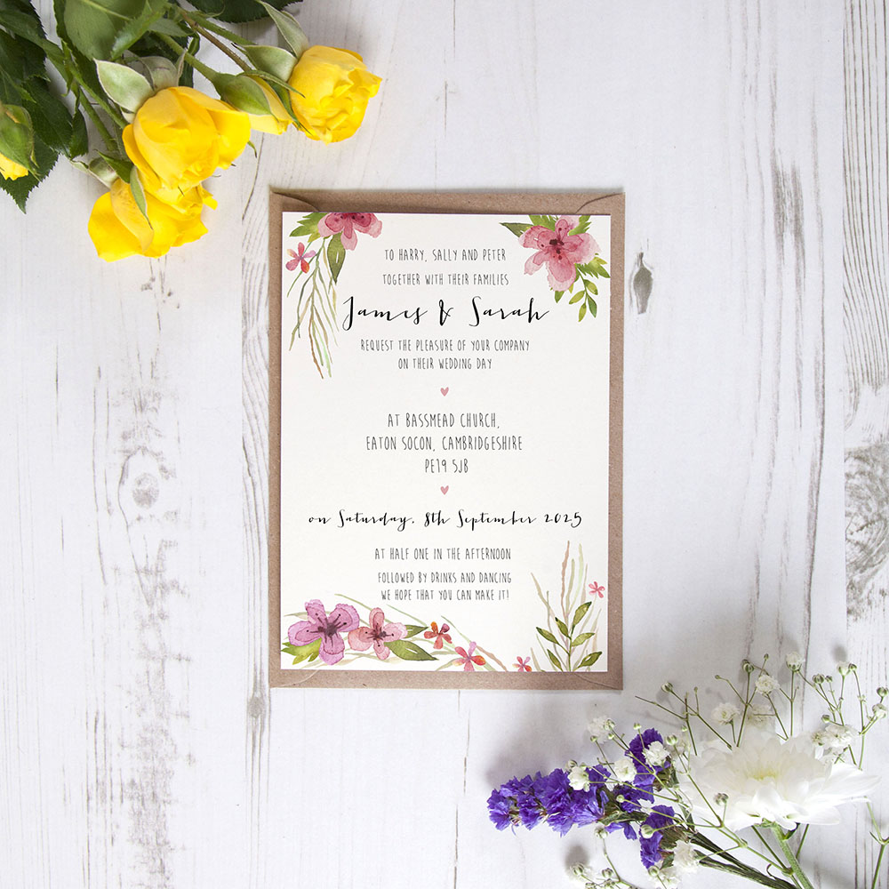 'Pretty in Pink' Standard Invite