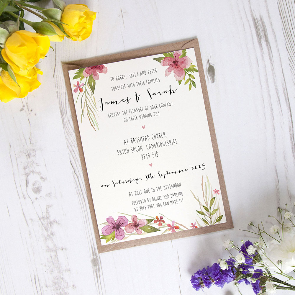 'Pretty in Pink' Standard Invite