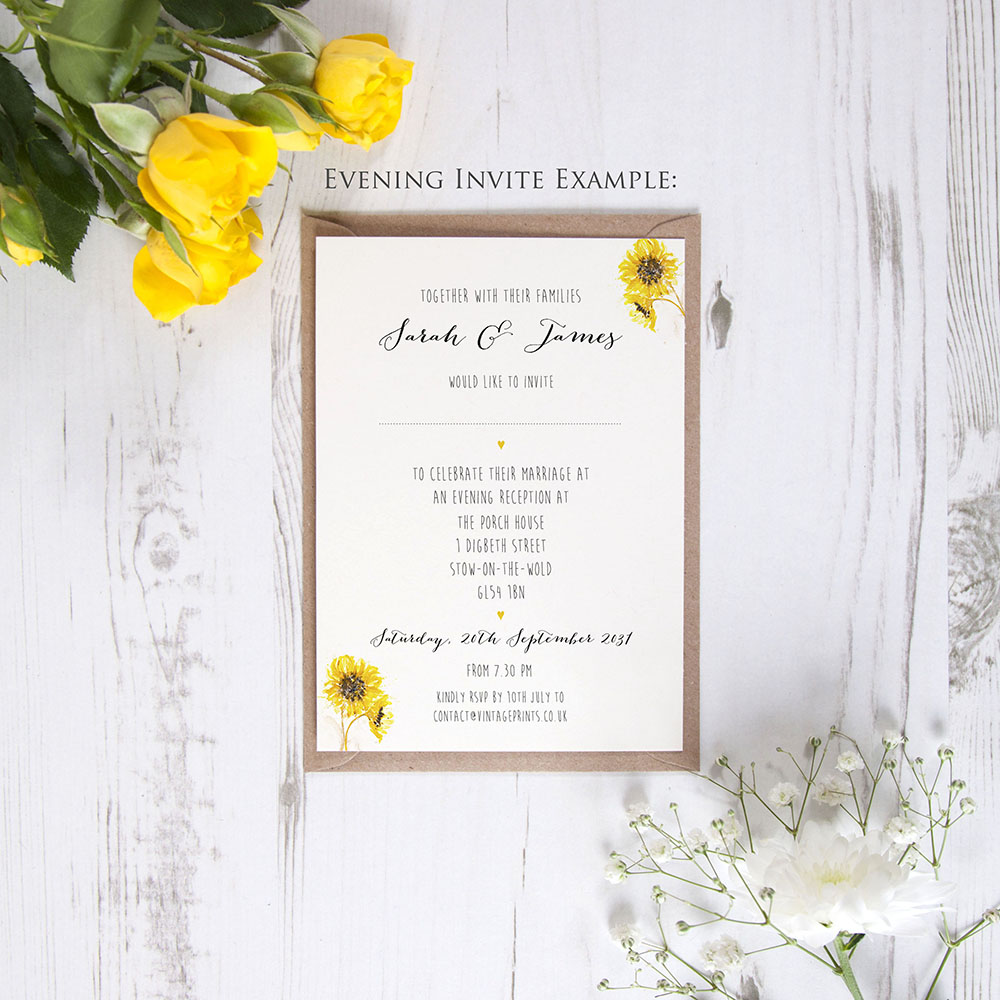 'Sunflower' Standard Invite