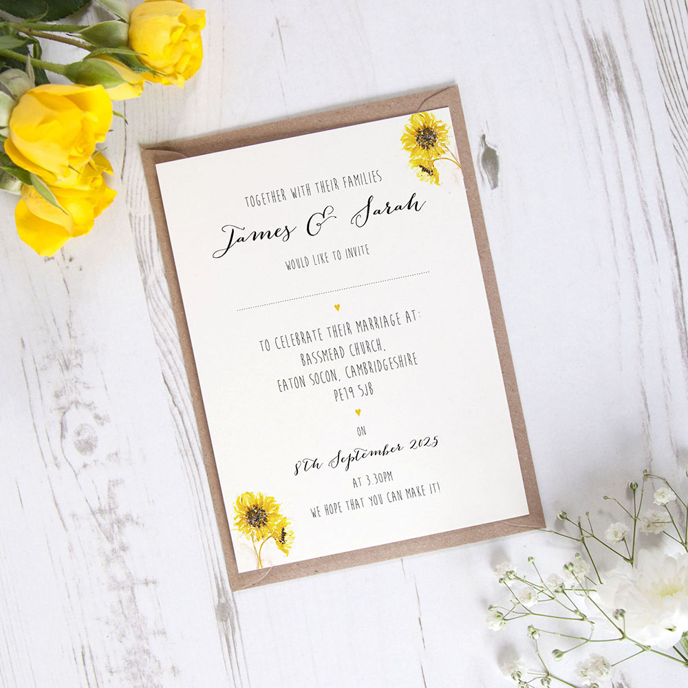 'Sunflower' Standard Invite