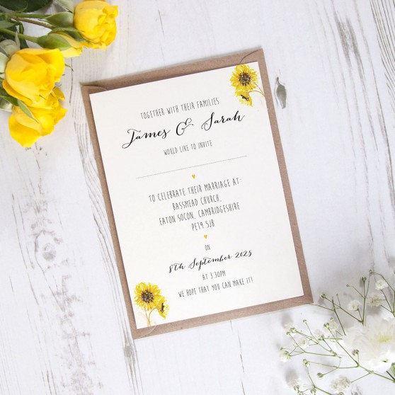 'Sunflower' Standard Invite Sample