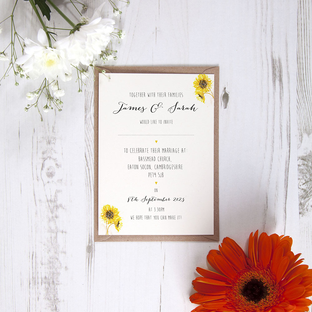 'Sunflower' Standard Invite